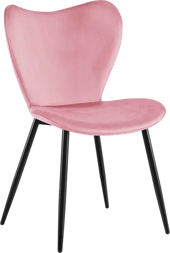 Deluke Esszimmerstuhl in Rosa