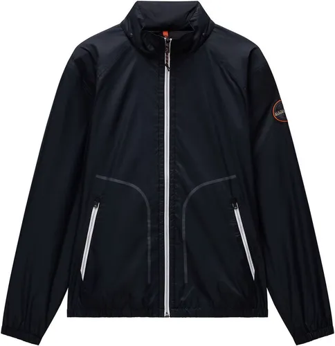 Napapijri Herren Cloudy Jacke - Schwarz, Größe M - Stylische Herrenjacke mit sorgfältig verschweißten Nähten, verstaubarer Kapuze und Belüftungsösen für optimalen Tragekomfort.