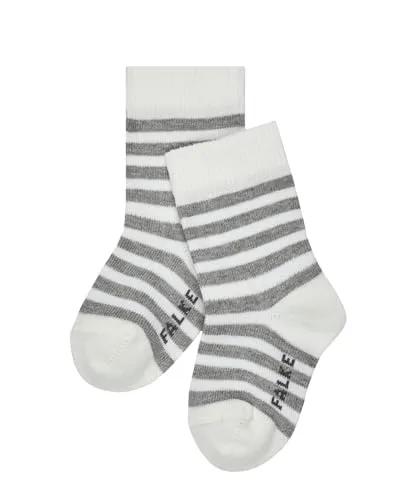 FALKE Unisex Baby Socken Stripe B So Baumwolle gemustert 1 Paar, Weiß Off-White 2040, 62-68