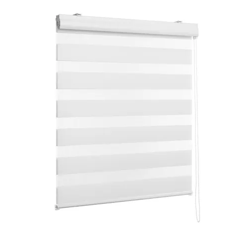 Ventanara® Doppelrollo Weiss mit Kassette Weiss Matt in weiß von Ventanara