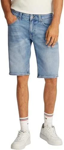 Tommy Jeans Herren Ronnie Bi0112 Dm0dm20962 Shorts - Funktionsjacken: Bequeme Denim Shorts mit 5 Taschen und stylischem Tommy Jeans Branding – ideal für den Sommer und jeden Anlass.