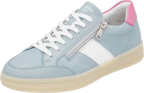 Remonte Damen D2C02 Sneaker Low - Blau, 37 EU - Damen-Sneaker aus echtem Leder mit Komfortweite, Lite n Soft und herausnehmbarer Einlegesohle für optimalen Tragekomfort.