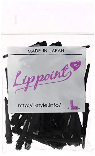 LSTYLE Dartspitzen Original Lippoint - Soft Tip Dart Points - 2BA Gewinde - Normale Länge - Schwarz