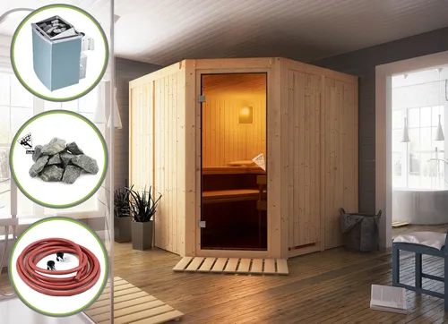 Karibu Sauna Heimsauna JARIN 196x196 cm