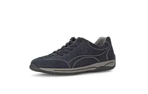 Gabor Damen Comfort Basic Derbys, Blau (Nightblue) - Damen-Sneaker aus Veloursleder mit herausnehmbarer Einlegesohle, ideal für den ganzen Tag und perfekten Tragekomfort.