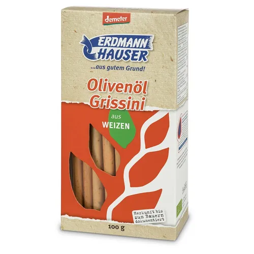 Olivenöl Grissini - Weizen 100g | ERDMANNHAUSER