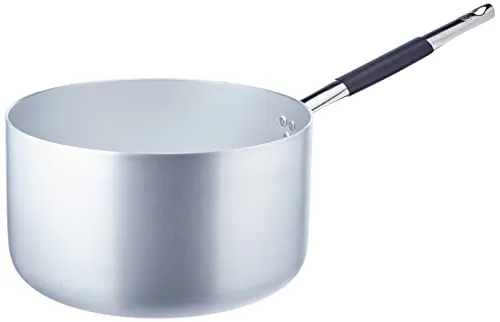 Pentole Agnelli Linie Aluminium Induktion Topf, Induktionsboden mit 1 Griff Cool hoch 28 cm Silber/schwarz