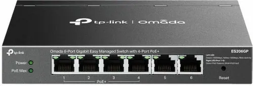 Omada 6-Port Gigabit Easy Managed Switch mit 4-Port PoE+ von TP-Link