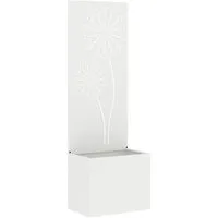 vidaXL Blumentopf mit dekorativem Paneel Weiß 50 x 140 cm in weiß von vidaXL