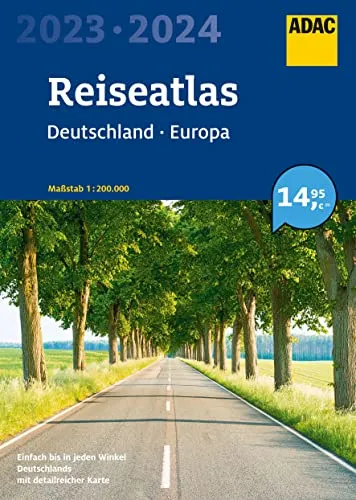 Produktbild ADAC Reiseatlas 2023/2024 Deutschland 1:200.000, Europa 1:4,5 Mio. (ADAC Atlas)