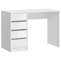 xonox.home Emma Schminktisch in Weiß - Schminktisch mit 4 Schubkästen und Ablagefläche, ideal für die Organisation von Make-up und Schmuck, zeitloses Design in Hochglanz und pflegeleicht.
