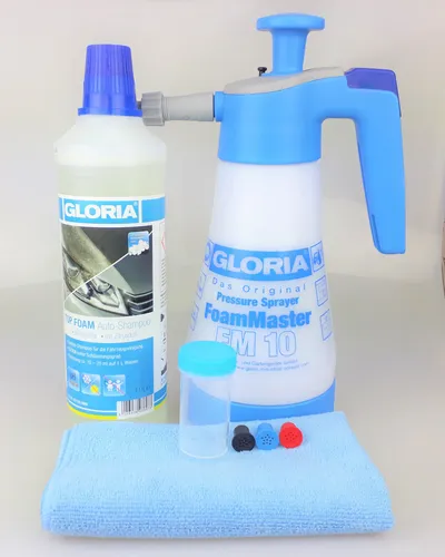 Gloria FM10 mit Top Foam Schaumshampoo +Messbecher+Microfasertuch