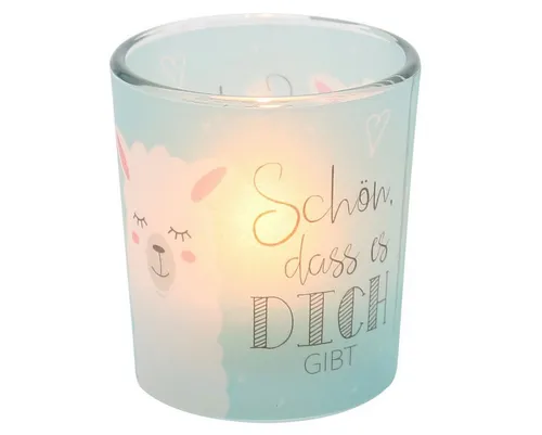Dekohelden24 Windlicht Windlichtglas inkl.1 Teelicht. Schön, dass... (1 St)