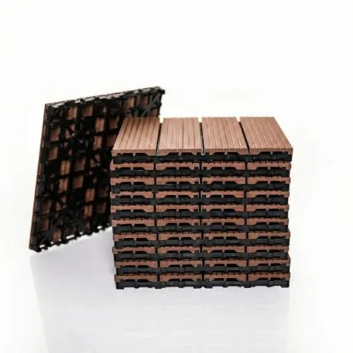 Mega Holz WPC Terrassenfliesen BERNSTEIN von Mega Holz