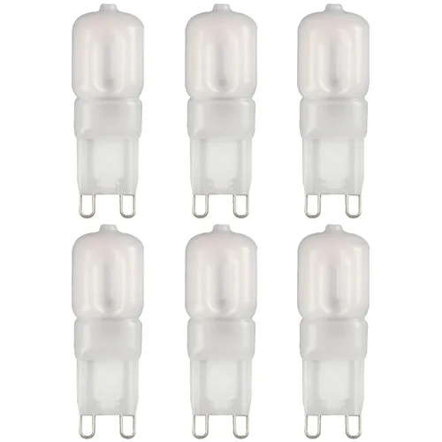 LED Leuchtmittel Stiftsockel 2,5W = 19W G9 matt 180lm warmweiß 2700K 200° 6 x