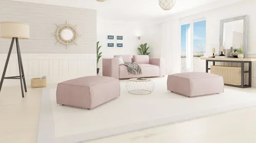 S-Style Polsterhocker Renne aus Cord – Bequeme Fußstütze mit Wellenfederung - Der Cord-Hocker ist die perfekte Ergänzung für jedes Sofa. Mit hochelastischem Schaumstoff und Wellenfederung bietet er optimalen Komfort und Langlebigkeit für entspannte Stunden.