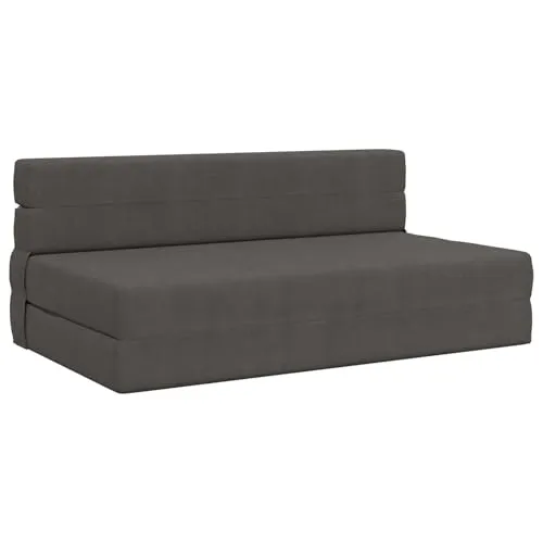 vidaXL Klappsofa Bett Dunkelgrau 203 x 152 cm