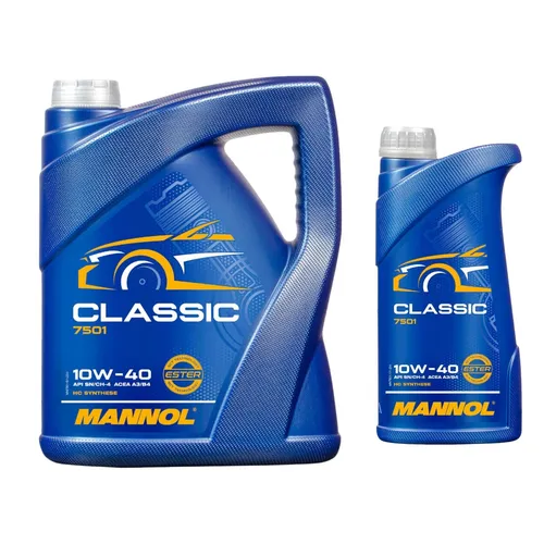Liter MANNOL Classic 10W-40 Motoröl API SN/CH-4 ACEA A3/B4 JASO MA2 6