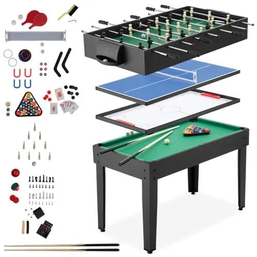 TecTake Multifunktionaler Spieltisch SirGameALot 15in1
