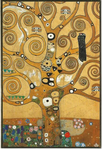 Klimt Kunstklappkarte Set 3 Stück Goldprägung Kunstkarte Der Kuß Bauerngarten mi