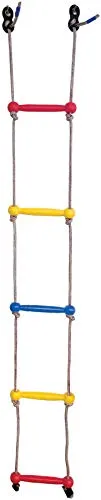 Dohany Kinder Seilleiter 5 Sprossen Strickleiter Kletterleiter Kunststoff 185 cm