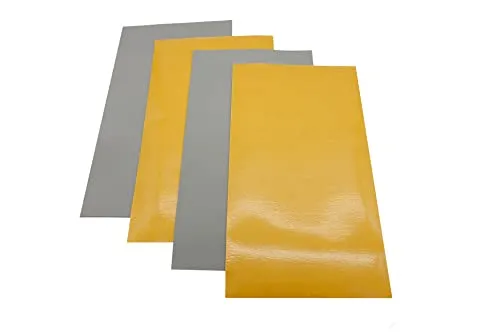 EPDM-Bögen im Format 490 x 250 mm mit Selbstklebung, verschiedenen Farben und Stärken (1 Packung á 4 Stück) (Grau, 3 mm)