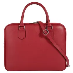 Aktentasche CLUTY - Damen Leder Aktentasche in Rot - Elegante Aktentasche aus 100% Rindleder, Made in Italy. Mit durchdachter Fächeraufteilung und abnehmbarem Schultergurt ist sie ideal für die moderne Businesswoman.