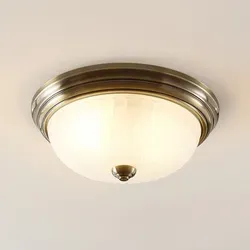 Lindby Pakka Deckenleuchte Opal/Antique Brass in bronze von Lindby