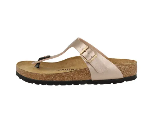 BIRKENSTOCK Zehentrenner Gizeh BF Copper in Gold, Größe 39 - Sandalen mit anatomisch geformtem Fußbett für optimalen Tragekomfort, ideal für warme Tage und lässige Outfits.