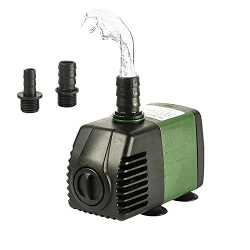 AolKee Tauchwasserpumpe, Mini-Tauchpumpe, 25 W, 1500 l/h, AC220 – 240 V, mit 2 Düsen, Pumpen für Brunnen, Aquarium, Teich, Garten