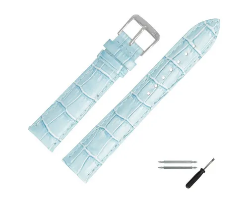 MARBURGER Uhrenarmband 18mm Leder Alligator Prägung