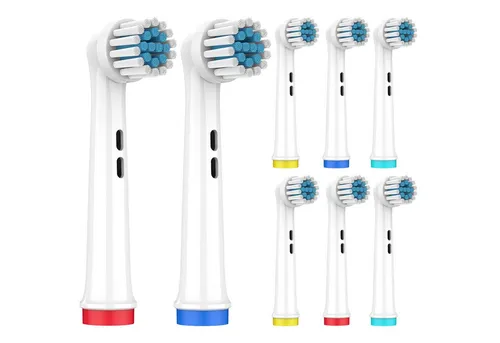 Wunder Zahnstocher Mundpflegecenter Aufsteckbürsten für Oral B 8er Pack - Zahnbürstenaufsätze für Oral B, Aufsteckbürsten, Aufsteckbürsten kompatibel mit Oral B