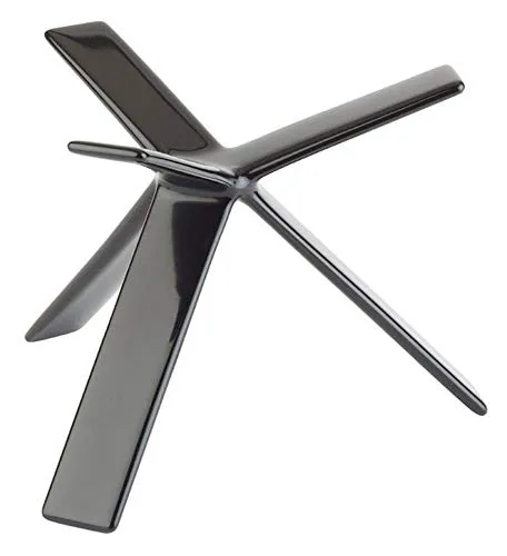 APS 33262 STAR Schwarz Metall Buffet Ständer mit Anti-Rutsch-Beschichtung, 18 cm