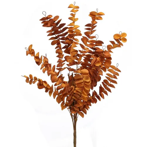 Kunstpflanzen Herbstdeko Zweig Deko Orange 46cm