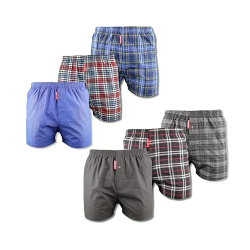 Hodenhöhle American Webboxershorts Herren – 3er/6er/9er Pack – Männerunterwäsche – Geschenkidee Vater, Opa – Größen M–3XL (DE/NL/SE/PL, Alphanumerisch, L, Regular, Regular, 3, Gemischt)