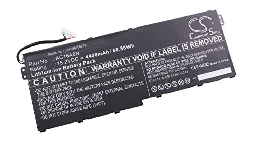 vhbw Akku kompatibel mit Acer Aspire VN7-792G, VN7-791G-792A, V17 Nitro BE, V17 Nitro Notebook (4400 mAh, 15,2 V, Li-Ion)