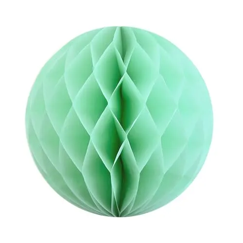 Wabenball 10cm ( mintgrün / mint 513 ) // Wabenbälle Raumdeko Honeycomb Papier Deko Party Hochzeit Ball PomPom 1