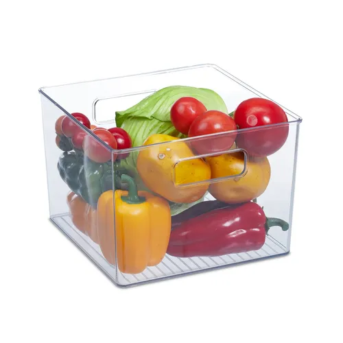 Kühlschrank Organizer Küchenordnungshelfer Kühlschrankschubfach transparent 2 x