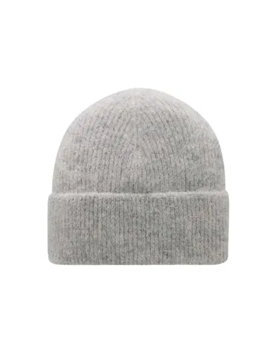 someday Damen Mütze | Strickmütze BEKY FLUFFY aus Alpaka Wollmix hazy fog melange, 0