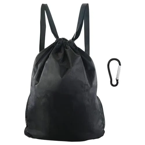 EASYKEENECOM Stoffbeutel mit Kordelzug, Wasserdichter Turnbeutel & Rucksack mit Kordelzug, Sport- & Schwimmtasche, Gymsack für Herren & Damen, ideal für Schule, Reisen, Fitness & Schwimmen