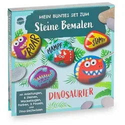 Mein buntes Set zum Steine Bemalen. Dinosaurier von Arena