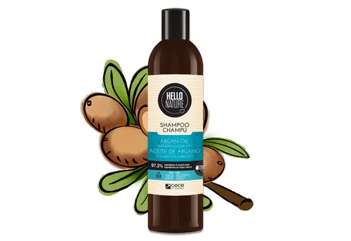 P-Beauty Cosmetic Accessories Haarshampoo Haarpflege Damen Herren Shampoo mit Arganöl Hello Nature, 1-tlg., Haarshampoo, Haarpflege, Hello Nature, Arganöl