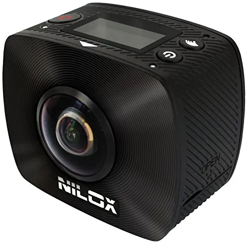 Nilox Action Cam EVO 360 – 360° Aufnahme - Kamera & Foto, Full HD 1920x960p, 30fps, 4.5MP für beeindruckende Rundumaufnahmen und ideal für Abenteuer im Freien.
