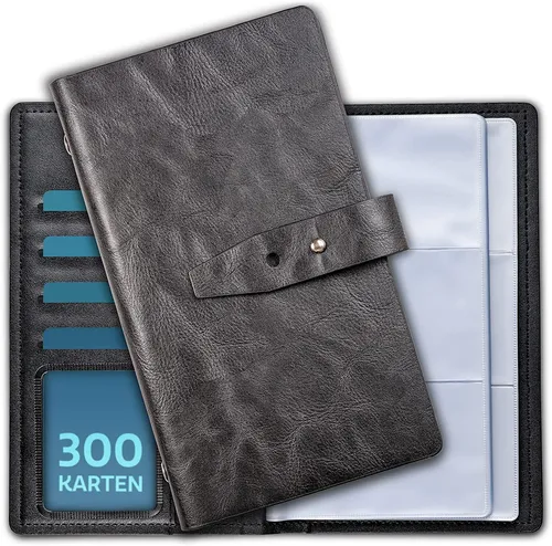Visitenkartenmappe für 300 Karten Buch Organizer Aufbewahrung Mappe Etui Tasche