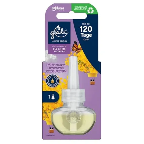 Glade Electric Scented Oil Duftstecker Nachfüller, Blooming Flowers, 1er Pack (1 x 20 ml)