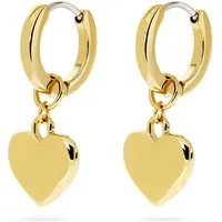 FAVS Paar Ohrhänger Edelstahl Herz für Damen - Elegante Damen-Ohrhänger aus hochwertigem Edelstahl mit IP-Gold-Oberfläche. Zeitloses Design, ideal für jeden Anlass und perfekt zum Verschenken.