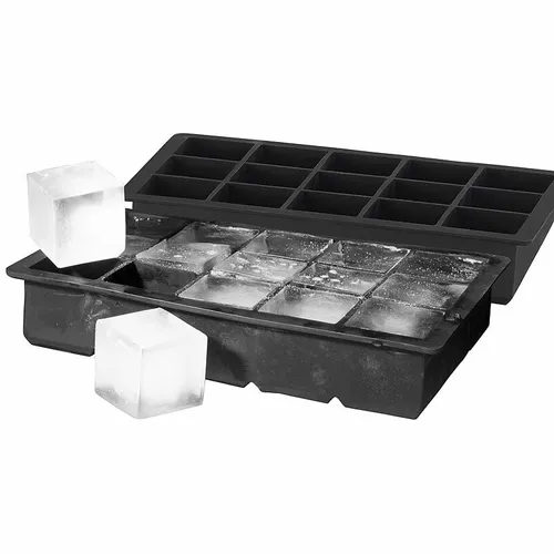 PEARL 2er-Set Silikon-Eiswürfelformen für je 15 kleine Eiswürfel, je 3x3x3cm
