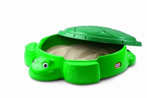 Little Tikes Schildkröten Sandkasten - Vielseitiger Sandkasten für Kinder ab 12 Monaten, auch als Planschbecken nutzbar. Fördert kreatives Spielen im Freien mit großer Spielfläche und abnehmbarem Deckel.