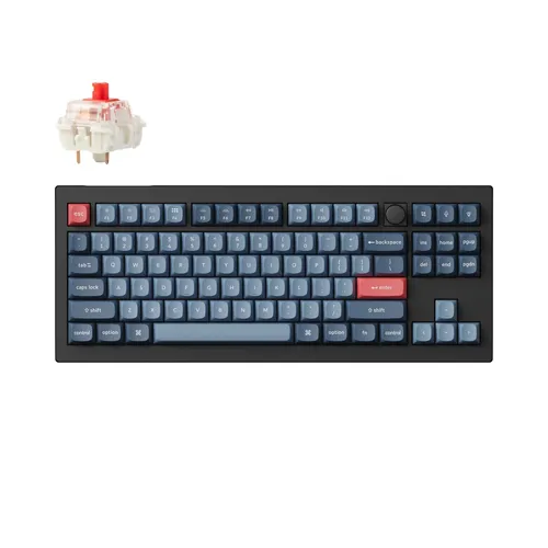 Keychron V3 Max QMK/VIA Wireless Mechanische Tastatur - Gateron Jupiter Red - Mechanische Tastatur mit Built-In Battery, kabellos über Bluetooth oder kabelgebunden mit USB-C, ideal für Gamer und Vielschreiber.