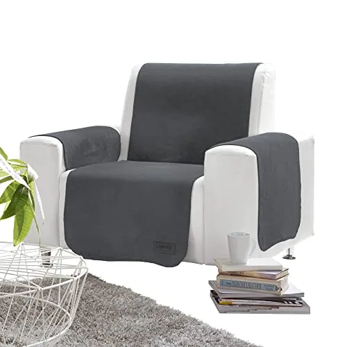 LOOKS by Wolfgang Joop Sesselschoner in Dunkelgrau/Gelb - Hochwertiger Sesselschoner aus 58% Baumwolle, pflegeleicht und ideal zum Schutz Ihrer Möbel. Maße: 50 cm x 200 cm, perfekt für ein stilvolles Zuhause.